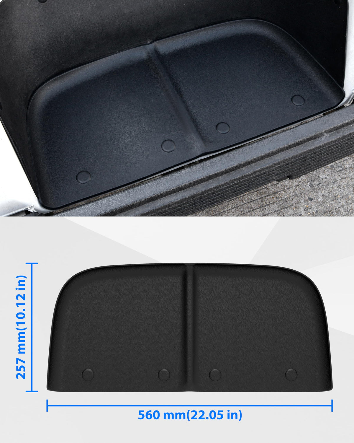 Reinforced trim detail on SAUTVS Bag Well Mat for lasting resilience