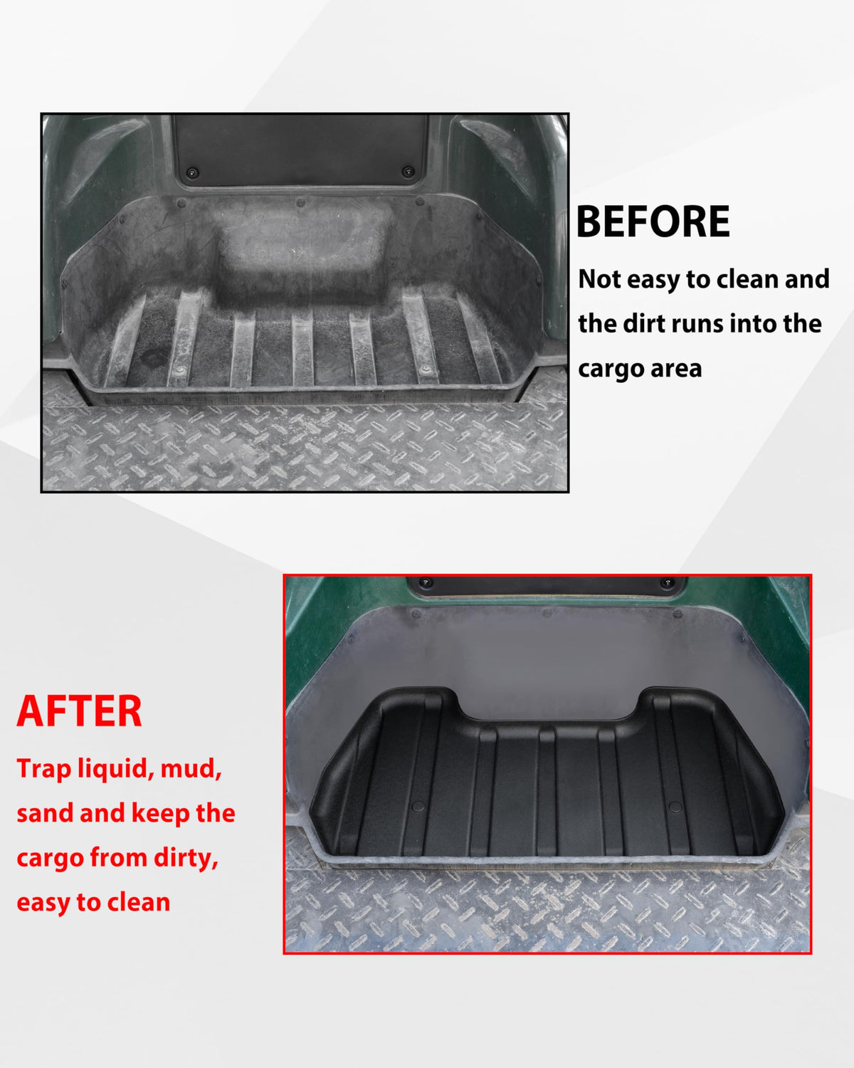 SAUTVS bag-well-mat for Yamaha G16 keeps rear cargo clean and protected