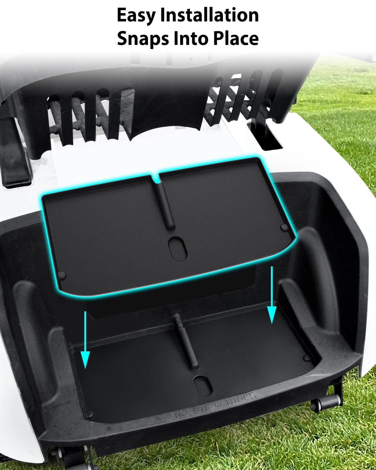 Effortless installation guidance for SAUTVS bagwell mat on EZGO RXV Valor 2025