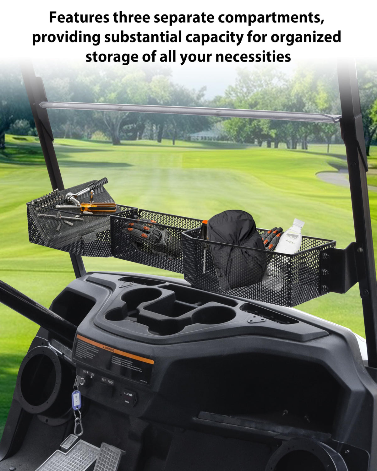 SAUTVS metal basket with black powder-coated finish withstands daily use