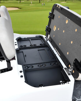 SAUTVS compact under-seat design saves space and reduces clutter