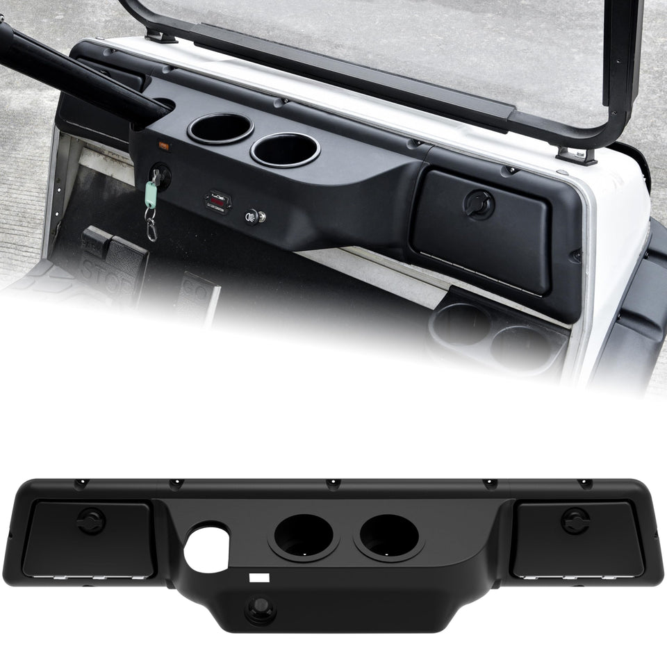SAUTVS dashboard cover assembly on Club Car DS enhances interior aesthetics and durability.