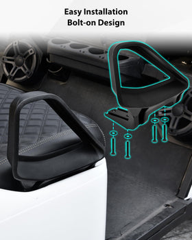 SAUTVS ergonomic hip support design on EZGO TXT arm rest