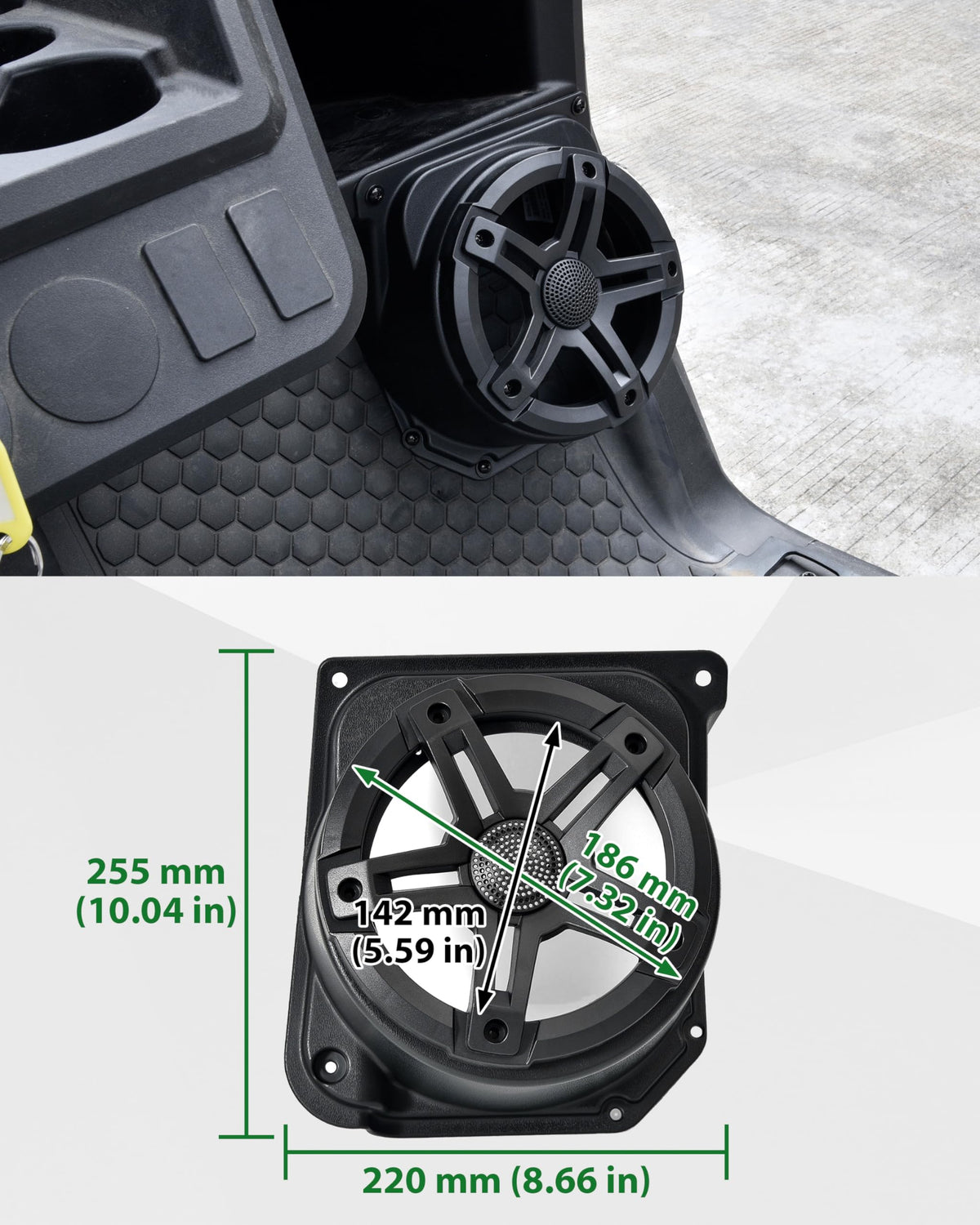 SAUTVS EZGO Valor 2025 high-density PP plastic body resists dirt and vibrations.