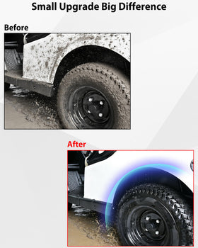 SAUTVS gloss black fender flare boosts EZGO Valor appearance.