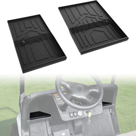 SAUTVS front TPE dash mat for EZGO RXV Valor 2025 in black protects the dash from spills.