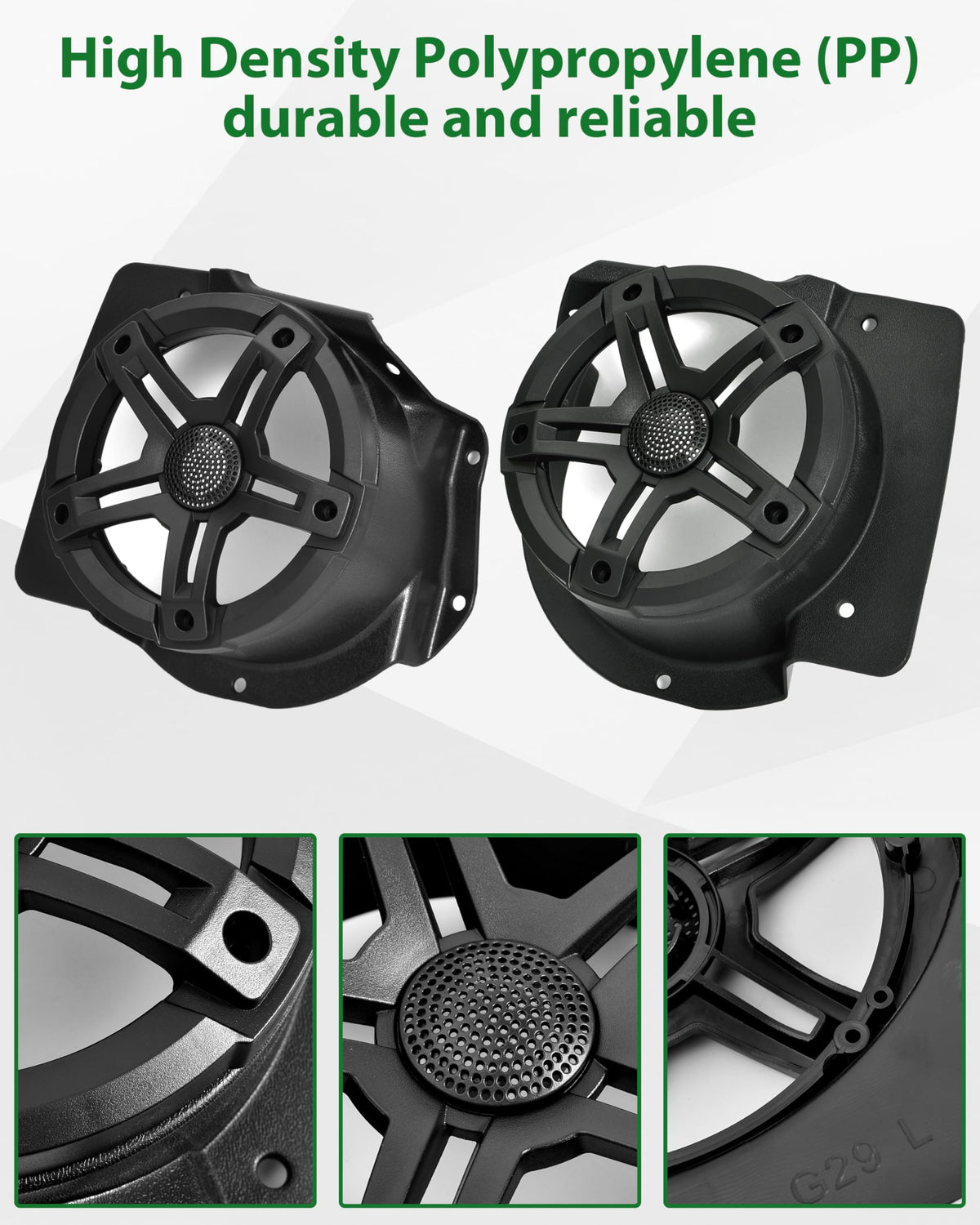 SAUTVS high-density PP material brackets resist cracks and vibrations.