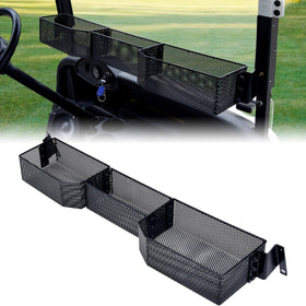 SAUTVS inner front storage basket on EZ-GO RXV 2008+ front view; organized compartments.