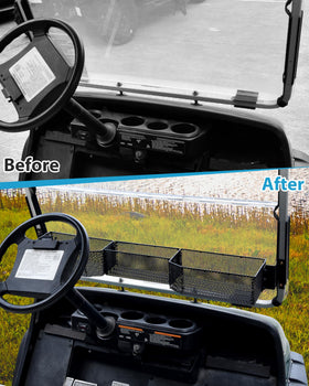 SAUTVS three compartment storage basket for Yamaha G14-G22 in use