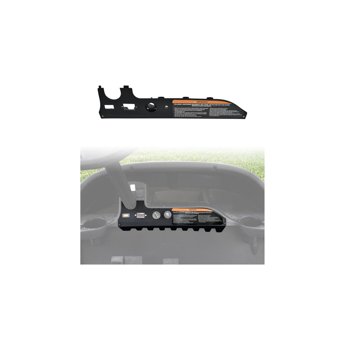 SAUTVS instrument panel dash cover for Club Car Tempo with secure fit.