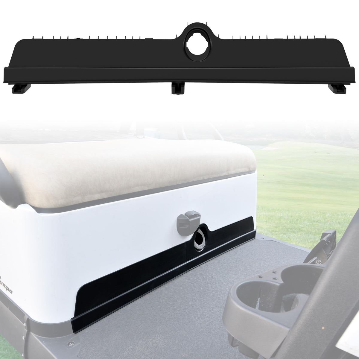SAUTVS kick plate assembly for Club Car Tempo with secure fit and refined appearance.