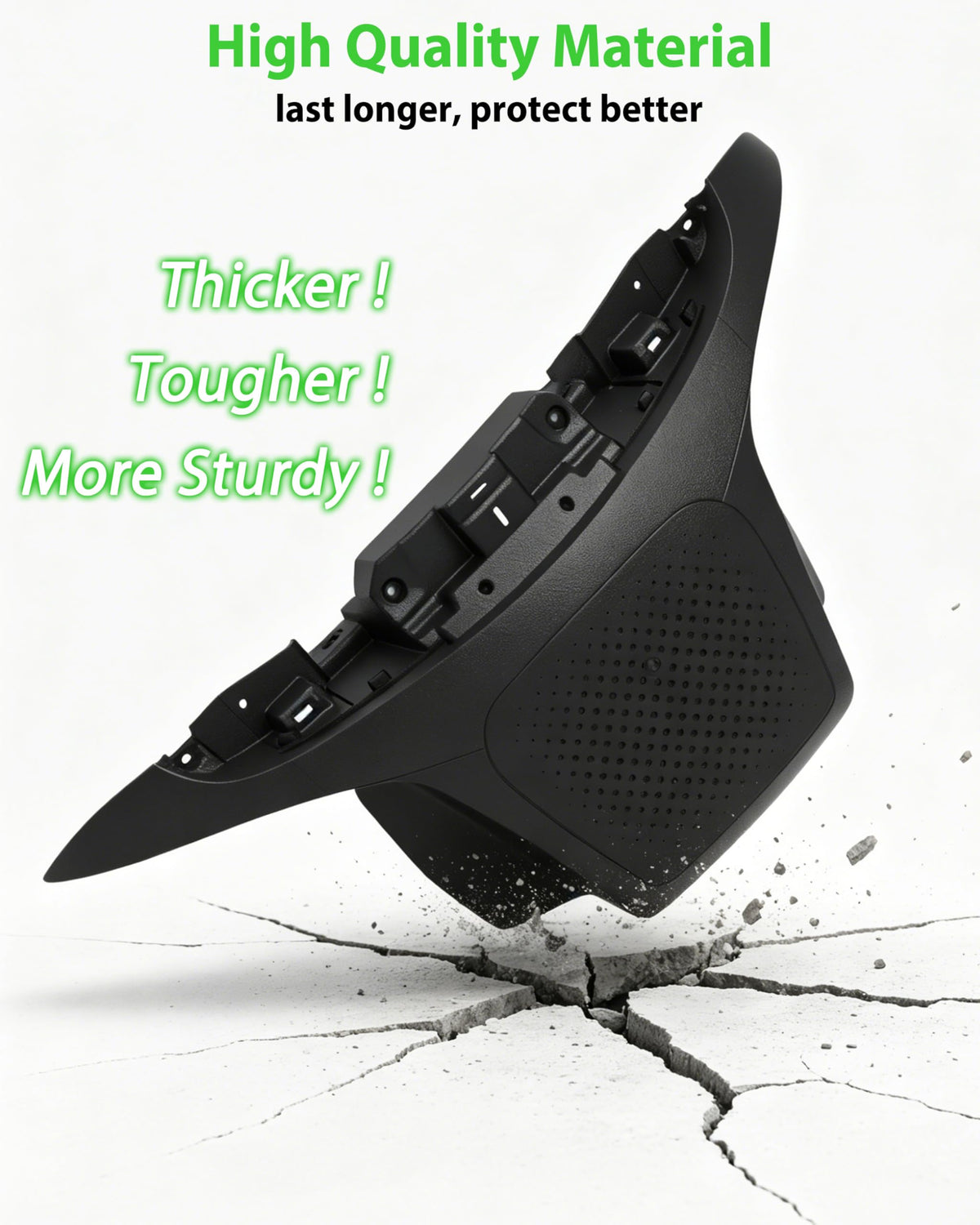 SAUTVS bumper finish in black complements any cart color with a polished appearance.