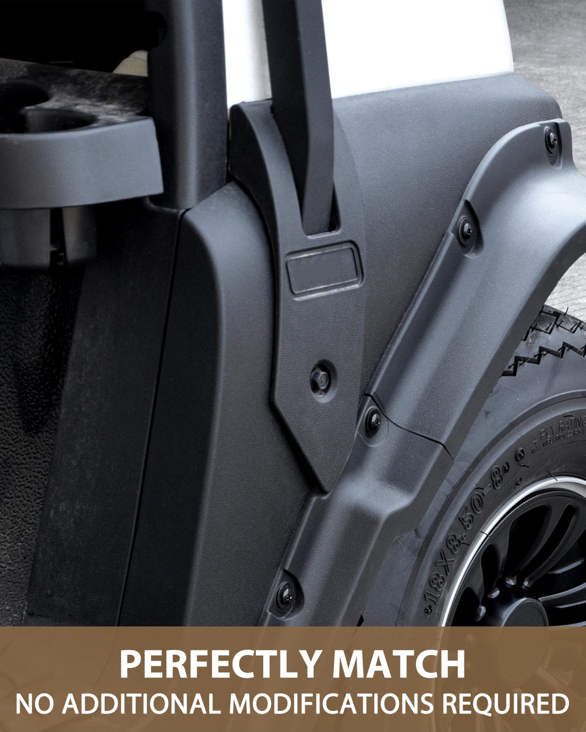 Sautvs passenger-side strut cover replacement for balanced styling.