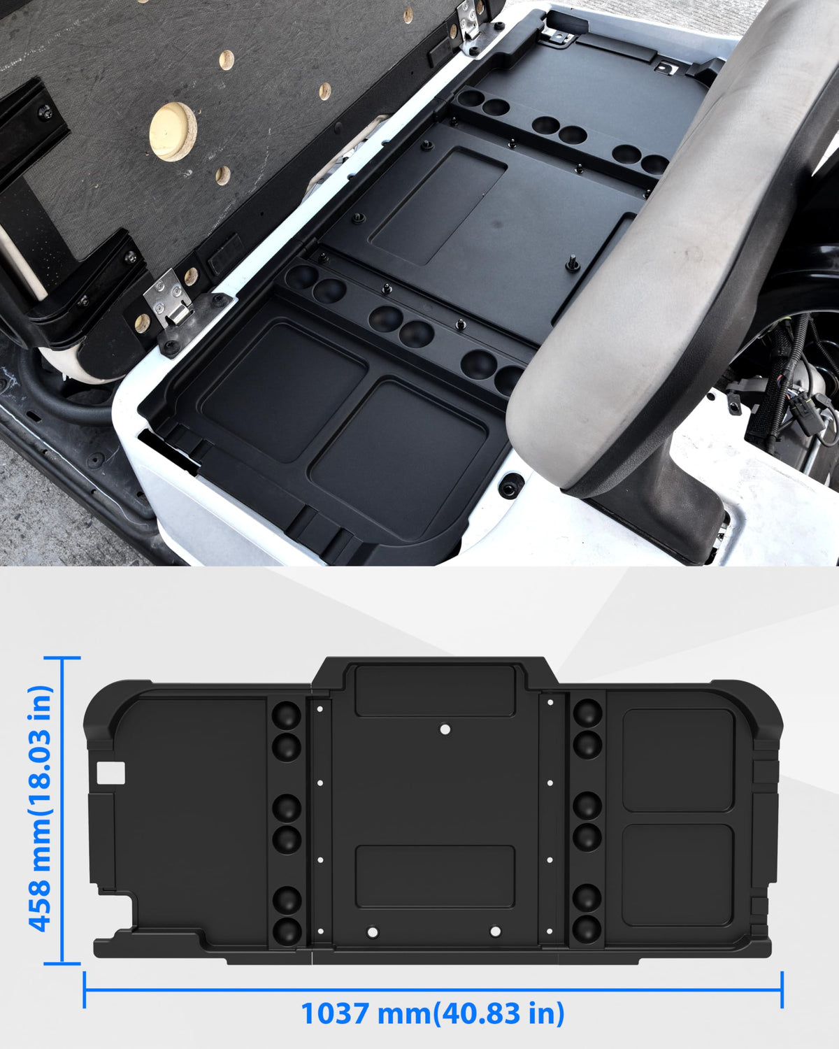 SAUTVS protects belongings from dust and mud during golf rounds