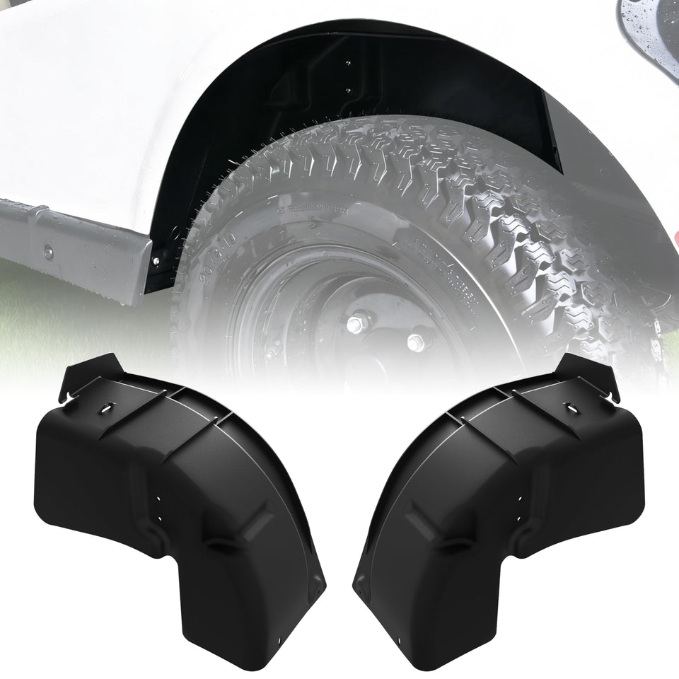 SAUTVS rear splash guard for EZGO RXV Valor 2025 blocks mud and rocks.