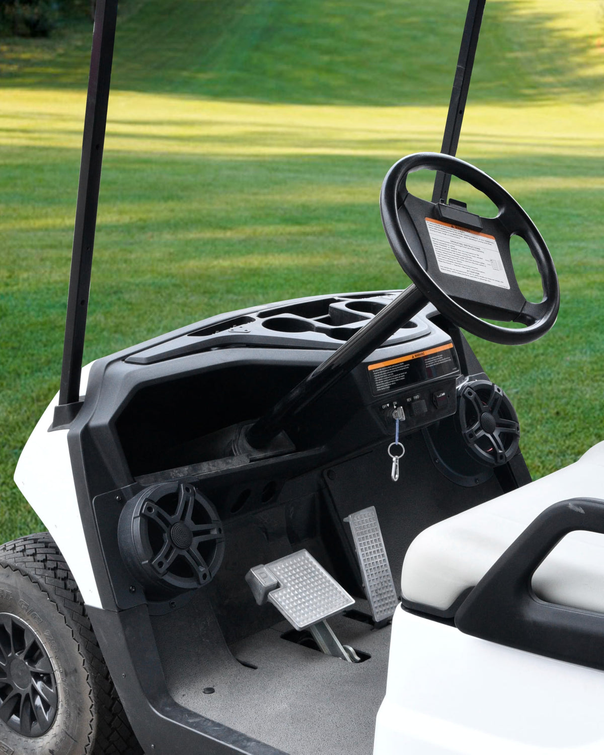SAUTVS rugged build protects speakers from mud, dirt, sand, and water.
