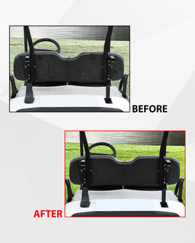 SAUTVS EZGO RXV Valor 2025 seat back cap in matte black finish