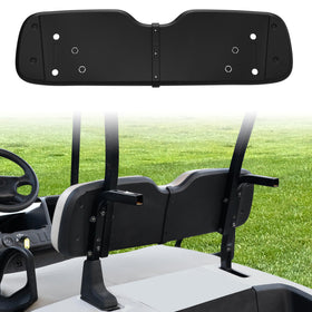 SAUTVS seat back cap on EZGO RXV Valor 2025 rear view with sleek matte black styling