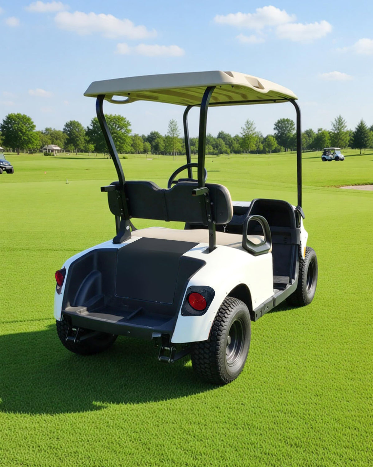 Rear-cap protection from scratches using SAUTVS kit on EZGO Valor