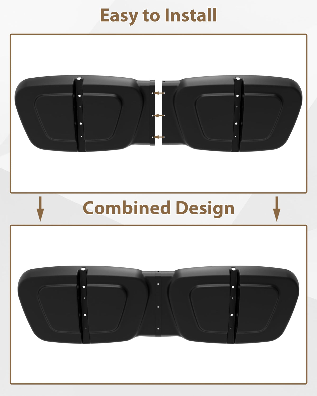 SAUTVS OEM-style replacement upgrades appearance with seamless, no-drill installation.