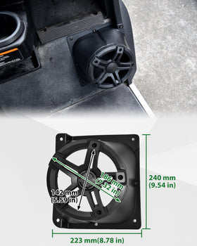 Speakers not included; provides a clean, modern look.