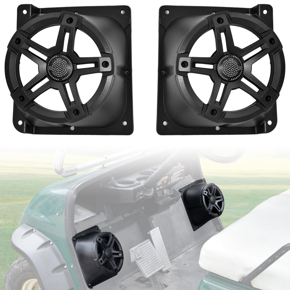 SAUTVS under-dash kick speaker pod for Yamaha G14-G22 offers space-saving front mounting.