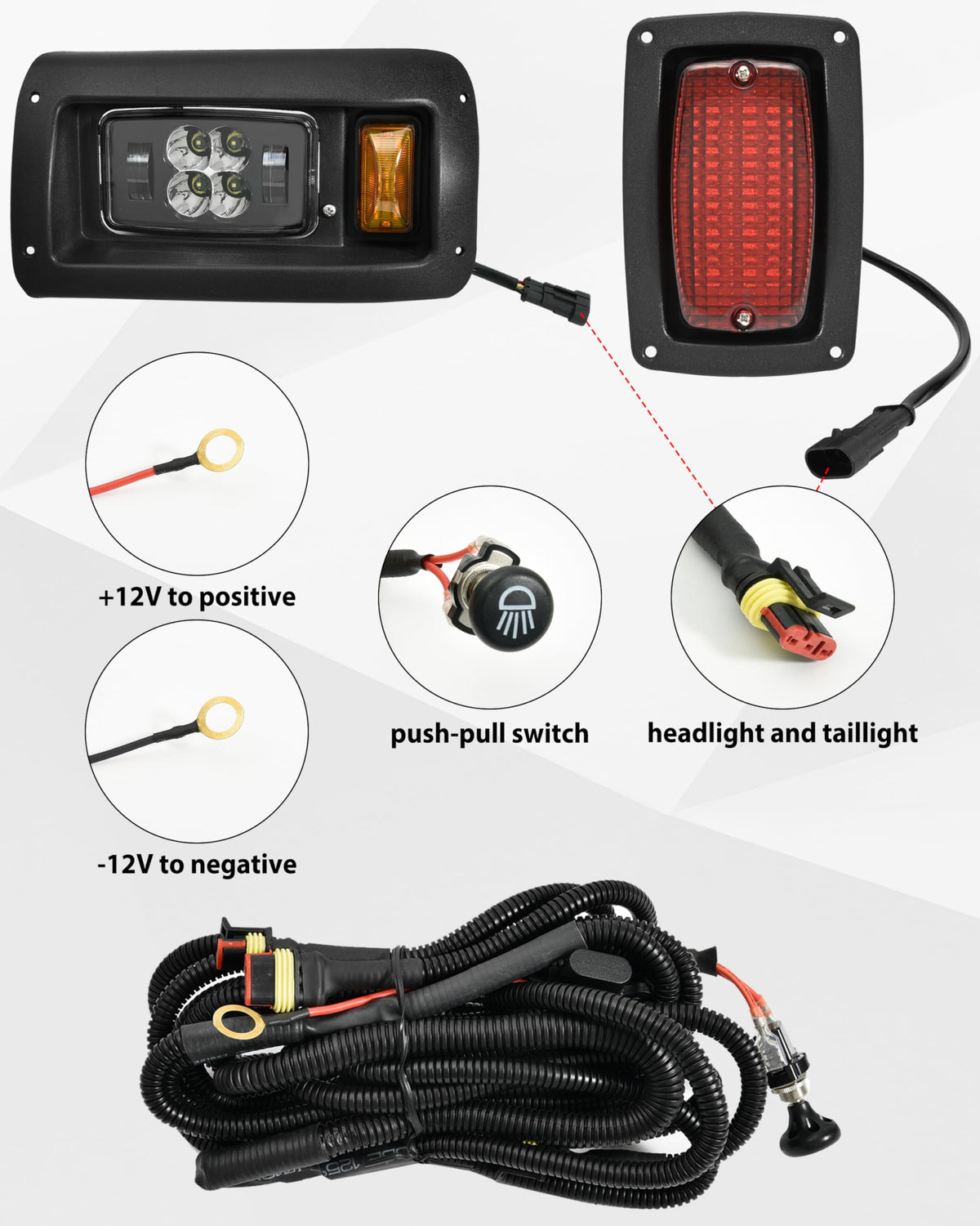 SAUTVS wiring harness included simplifies 12V installation
