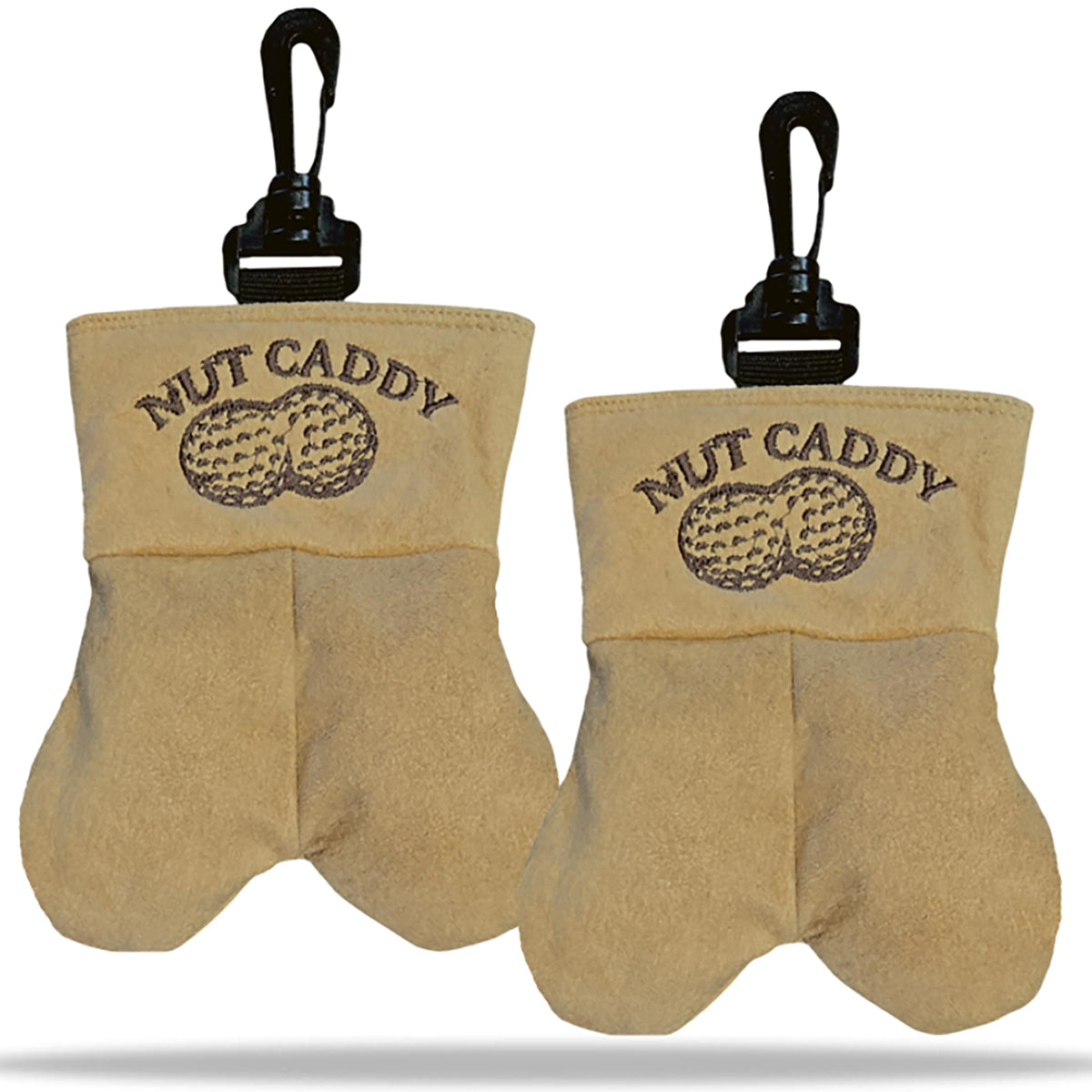 Scale Wear Design Nut Caddy Pouch with belt clip for quick access to golf essentials.