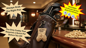 NutCaddy holds six balls and tees for practice-ready rounds.