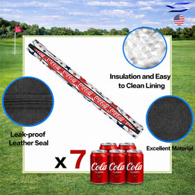 Full-length zipper loading showing quick access to seven cans.