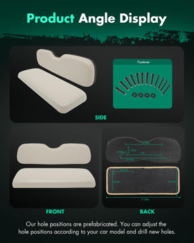 SCITOO buff color rear seat cushions enhance interior aesthetics and comfort.