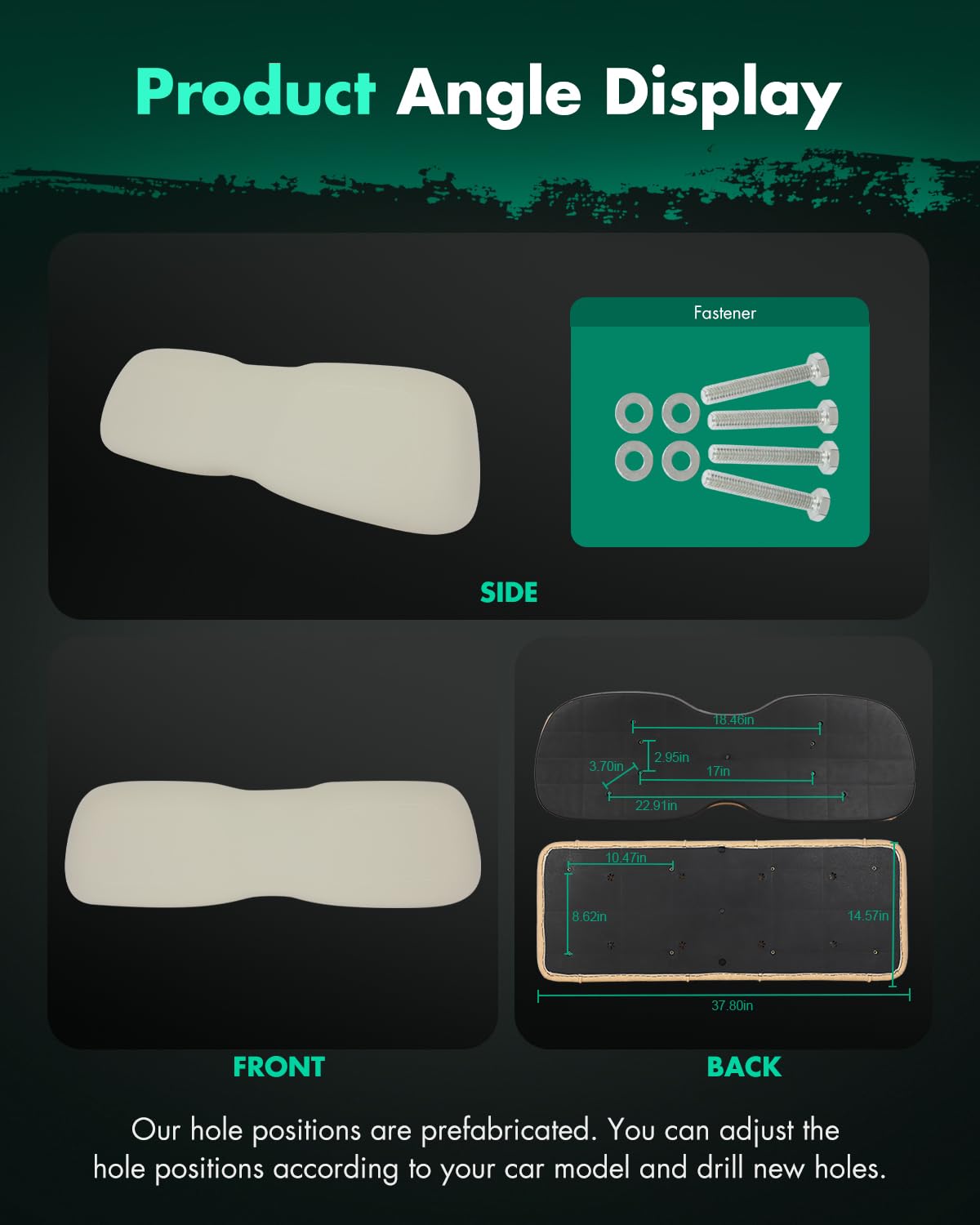 SCITOO front seat cushion installs easily on Club Car DS for a refreshed ride.