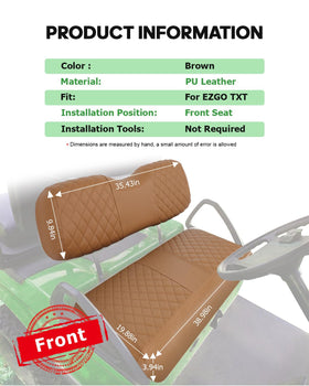 SCITOO EZGO TXT backrest cover in brown adds a clean, updated look