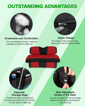SCITOO breathable mesh seat cover for EZGO TXT keeps seats cool and comfortable