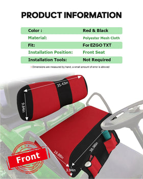 SCITOO EZGO TXT front seat backrest cover adds breathable comfort during rides