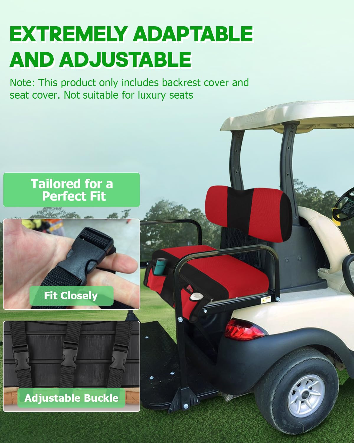 SCITOO EZGO TXT front seat cover set protects and updates your cart
