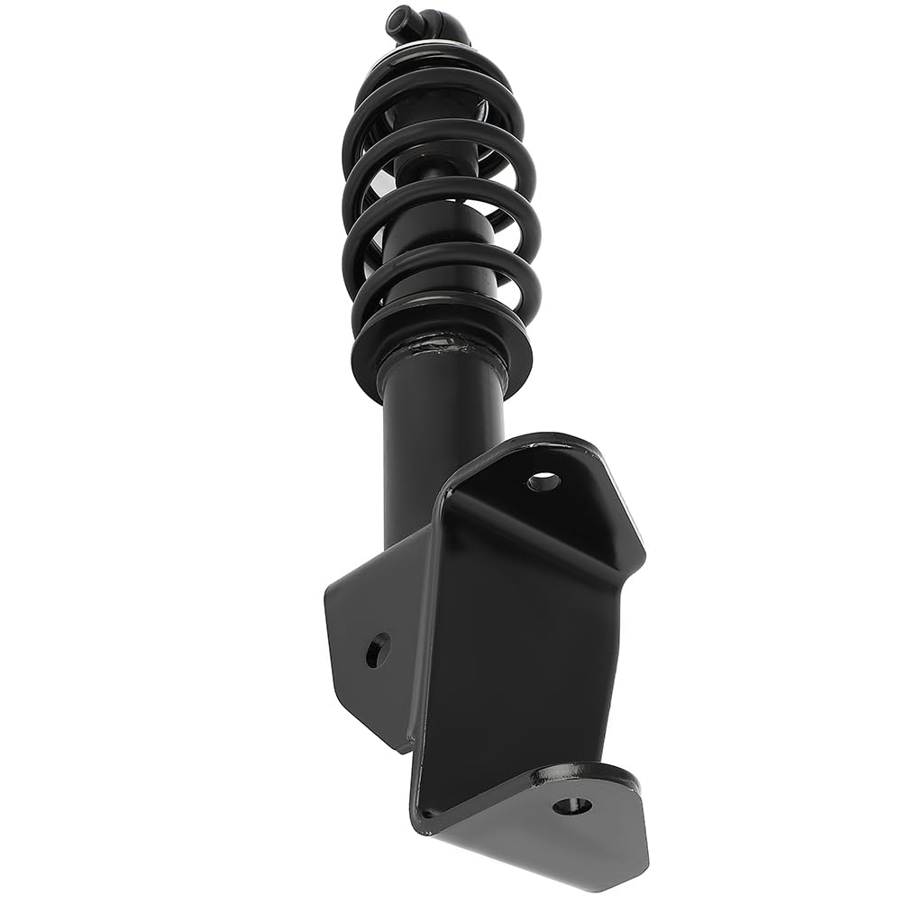 SCITOO front-right shock absorber close-up showing seals and mounting points.
