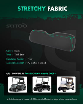 SCITOO backrest cushion detail for EZGO RXV enhances ride comfort