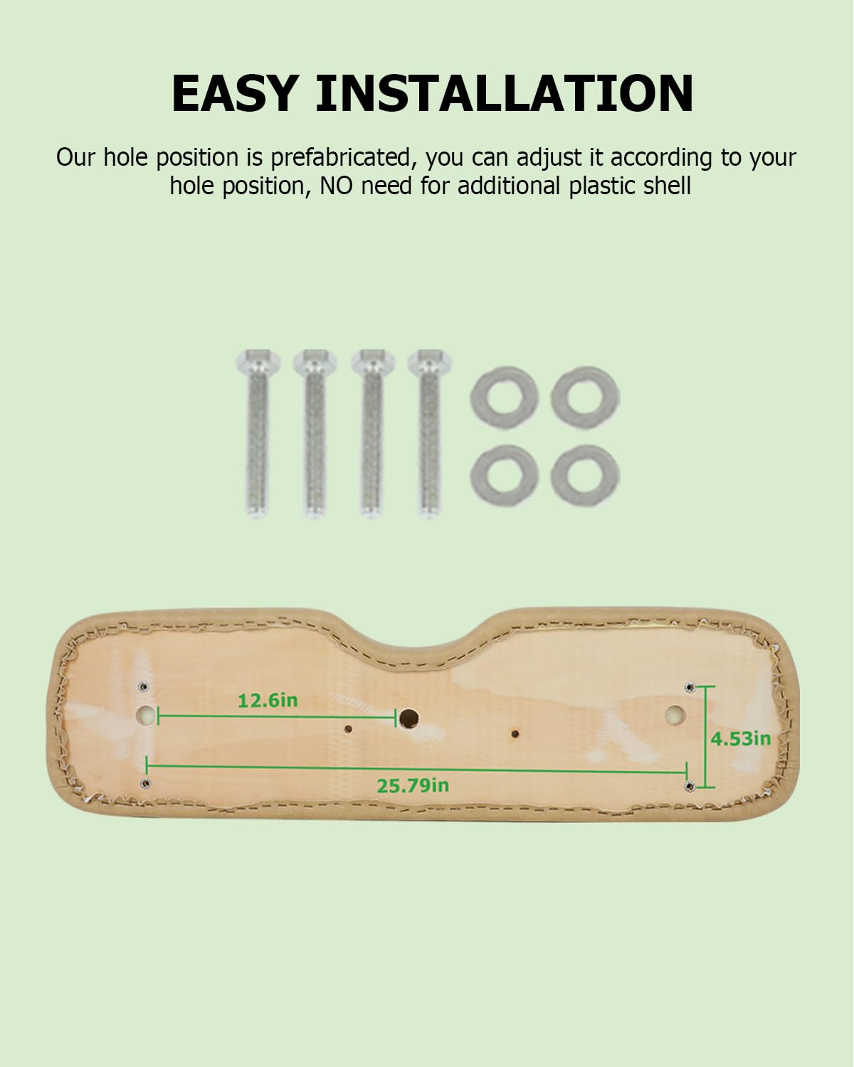 SCITOO front seat packaging includes cushions and hardware.