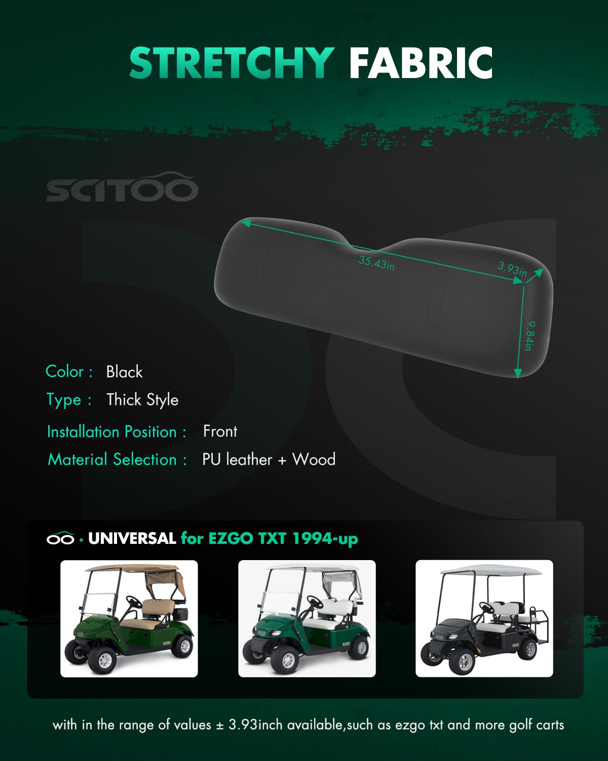 SCITOO EZGO TXT backrest cushion assembly provides supportive seating
