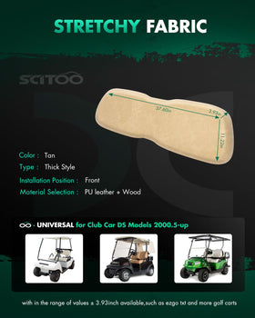 SCITOO tan front seat cushion adds elegant touch and durable seating