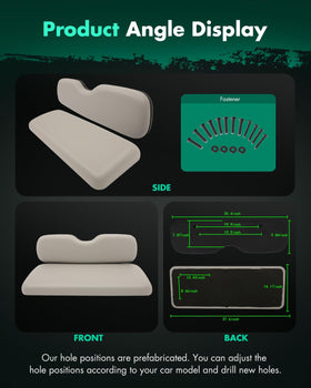 SCITOO golf cart rear seat hardware enables quick, tool-free installation.