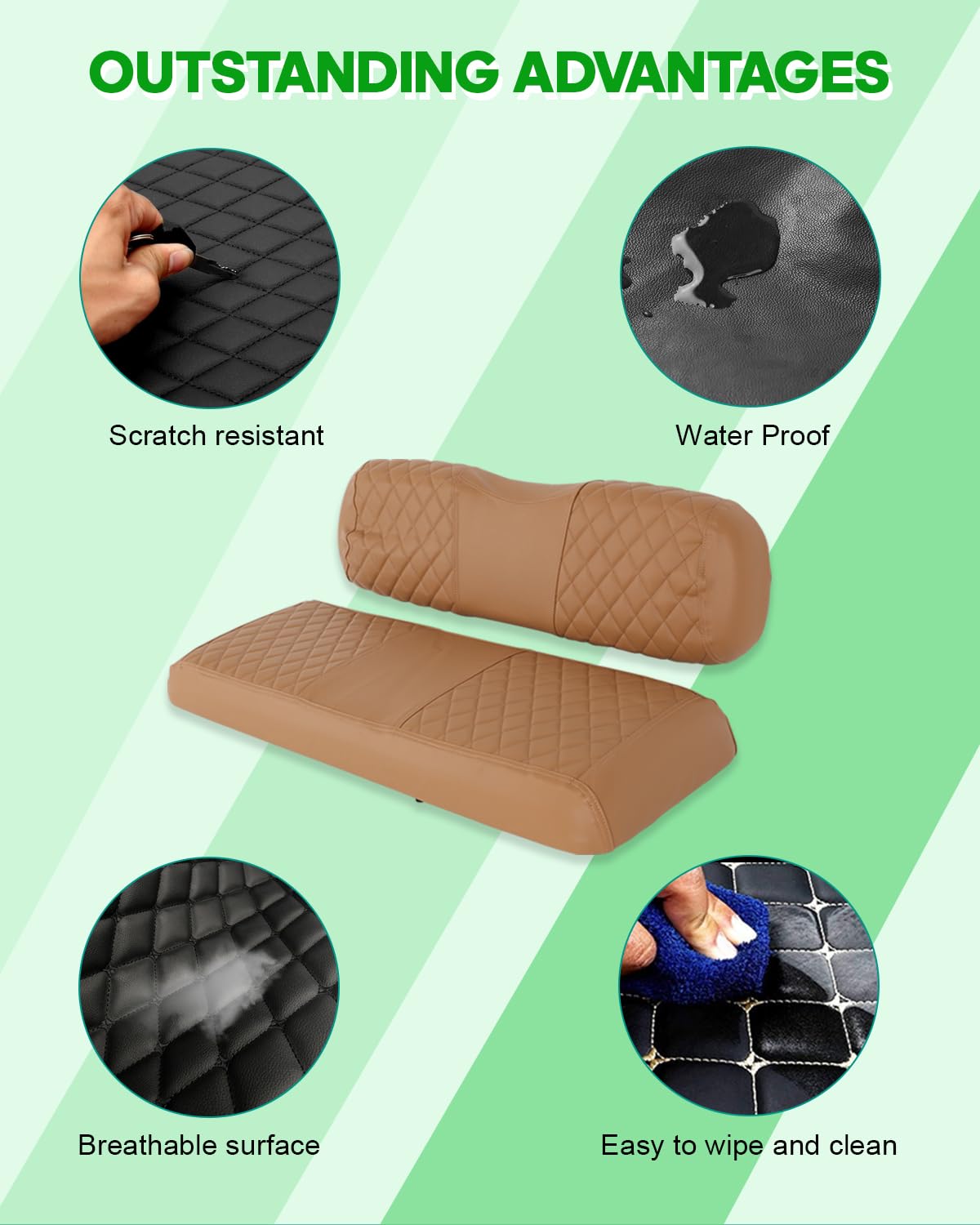 SCITOO adjustable-straps cover allows tool-free, secure installation on most carts.