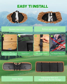 SCITOO universal-fit design fits Club Car, EZGO, and Yamaha rear seats.