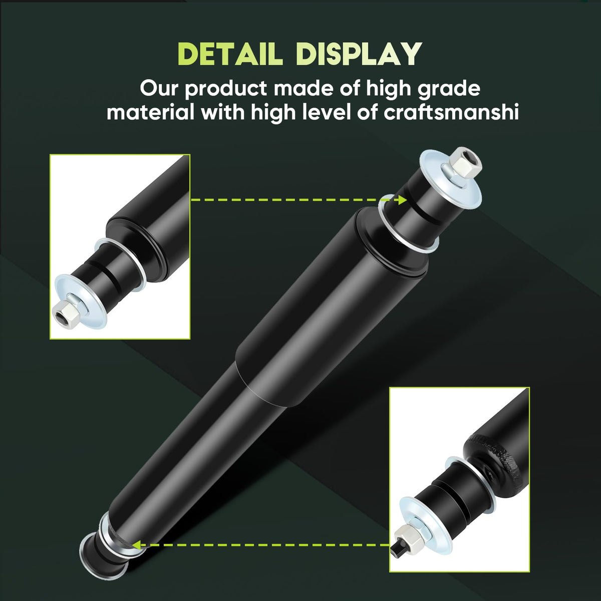 Heavy-duty EZGO TXT front/rear shocks offering durability