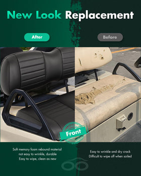 SCITOO pre-made holes cushion, adjustable for perfect EZGO fit.