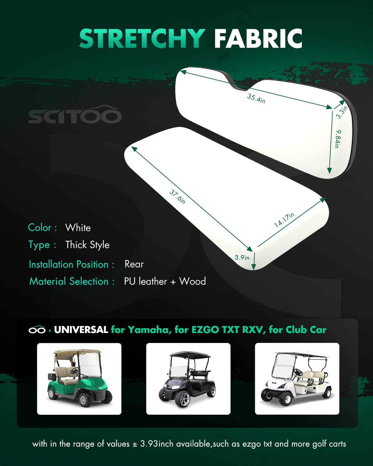 SCITOO rear cushions for EZGO RXV offer durable support for riders