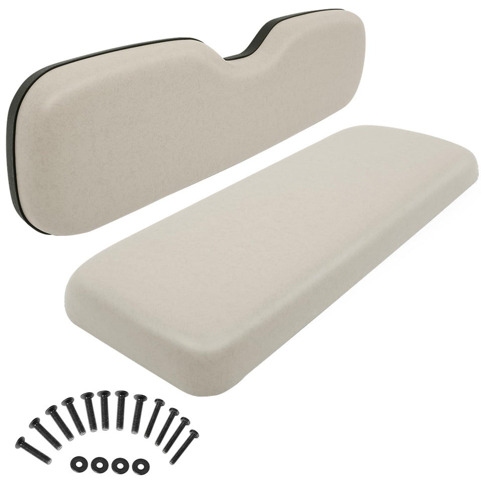 SCITOO rear flip seat cushions buff two-piece set enhances golf cart interior comfort