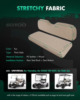 SCITOO rear seat backrest cushion in tan increases passenger support.