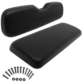 SCITOO rear seat cushion close-up in black fabric for EZGO TXT, durable upholstery.